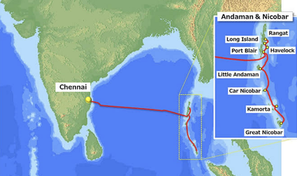 Индия активирует подводный кабель, соединяющий Ченнаи и Андаманские острова